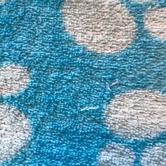 Baby Blanket Dog House Bones Paw Prints Brown Puppy Aqua Fleece 28x30 Regent - Picture 5 of 5